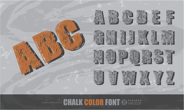 Handwritten chalk font. — Stockvector