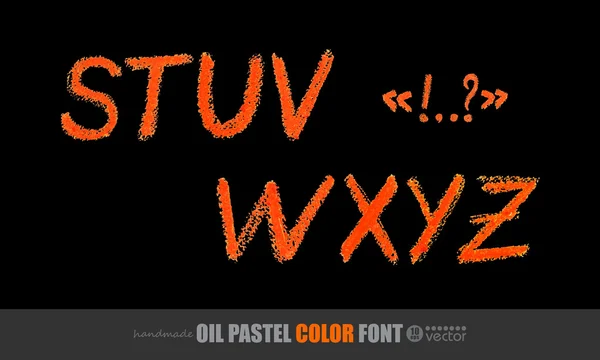 Panda Oil Pastel color Font. — Stock Vector