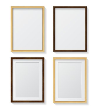 White and Black Blank Picture Frames