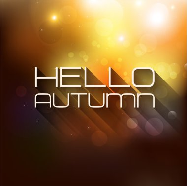 Merhaba sonbahar afişi.