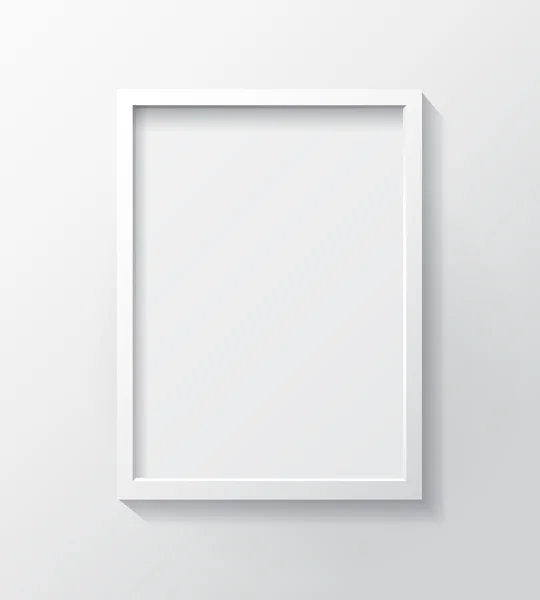 Cadre photo blanc blanc — Image vectorielle