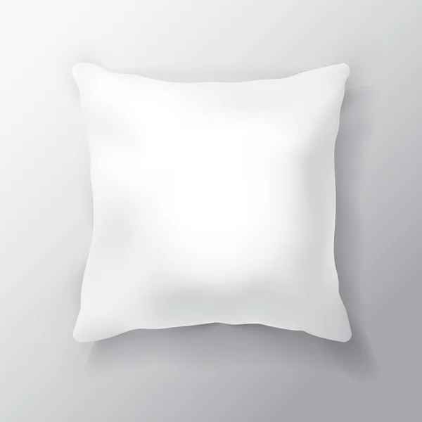 Bianco cuscino quadrato bianco — Vettoriale Stock