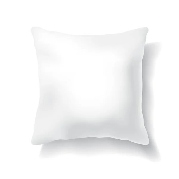 Blank White Square Pillow — Stock Vector