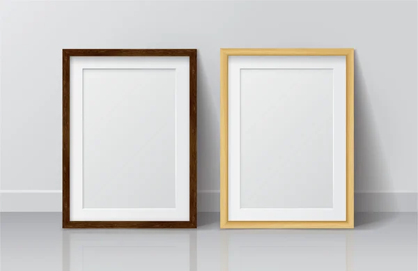 Light Wood and Dark Wood frames — Stockvector