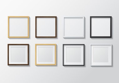 Set of Blank Picture Square frames