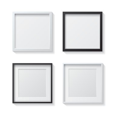 Set of Blank Picture Square frames