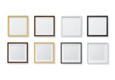 Set of Blank Picture Square frames