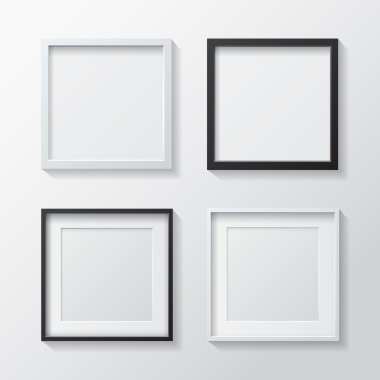 Set of Blank Picture Square frames