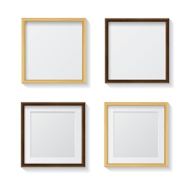 Set of Blank Picture Square frames