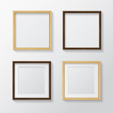 Set of Blank Picture Square frames