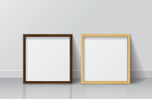 Set of Wood Blank Picture frames — ストックベクタ