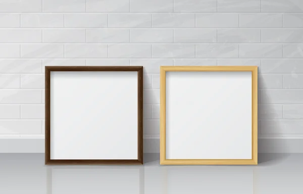 Set of Wood Blank Picture frames — Stockový vektor