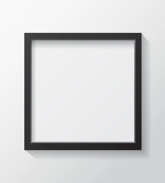 Cadre photo blanc en bois foncé — Image vectorielle