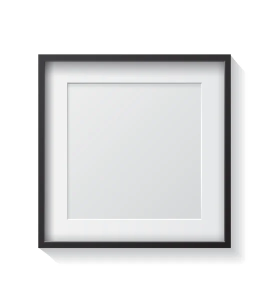 Dark Wood Blank Picture Frame — 스톡 벡터