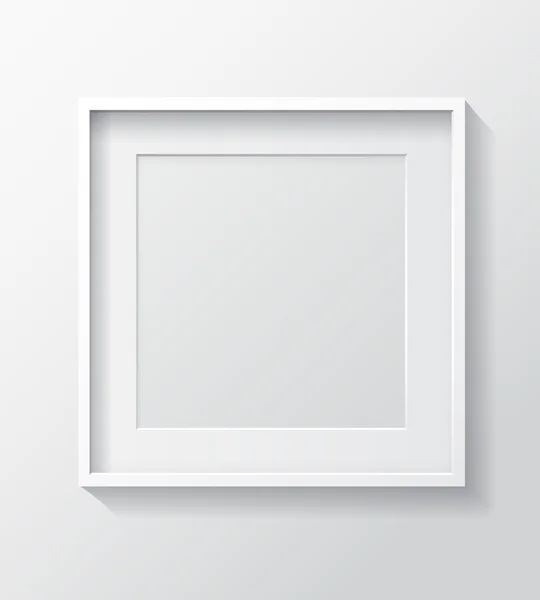 Quadratisch weißer leerer Bilderrahmen — Stockvektor