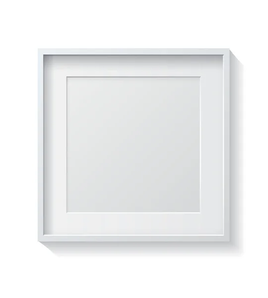 Square White Blank Picture frame — Διανυσματικό Αρχείο