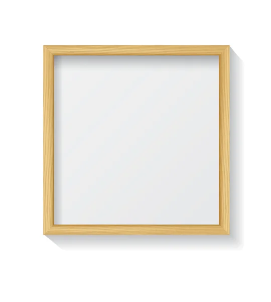 Light Wood Blank Picture Frame — Stock Vector