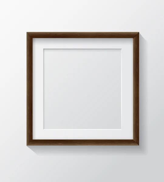 Quadro de quadro em branco de madeira escura — Vetor de Stock