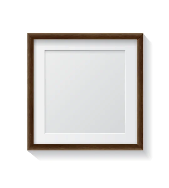 Dark Wood Blank Picture Frame — Wektor stockowy