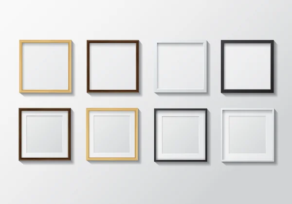 Set of Blank Picture Square frames — 스톡 벡터