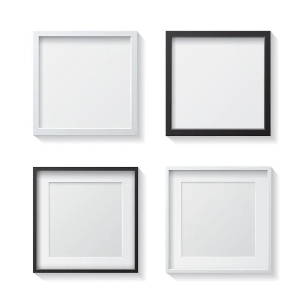 Set of Blank Picture Square frames — 스톡 벡터