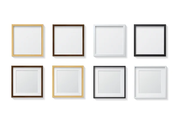Set of Blank Picture Square frames — Wektor stockowy