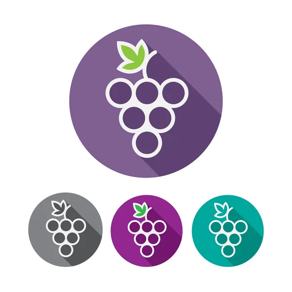 Grapes Icons and Logo Set — ストックベクタ