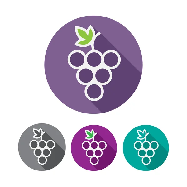 Ícones de uvas e conjunto de logotipo — Vetor de Stock