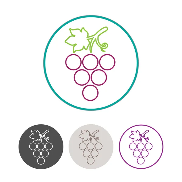 Anggur Ikon dan Logo Set - Stok Vektor
