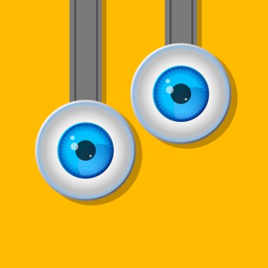 İki göz. Çizgi film.