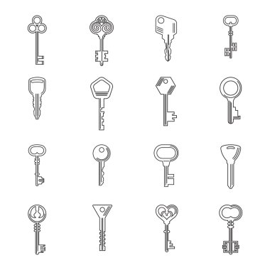 Anahtarları Icons set.