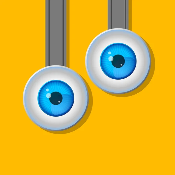Deux yeux. Caricature . — Image vectorielle