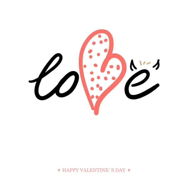 Valentines Day Greeting Card. — Stock Vector