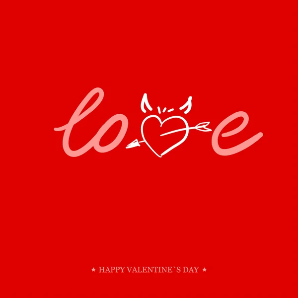 Valentines Day Greeting Card. — Stock Vector