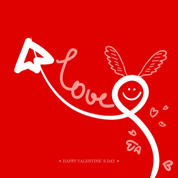 Valentines Day Greeting Card. — Stock Vector