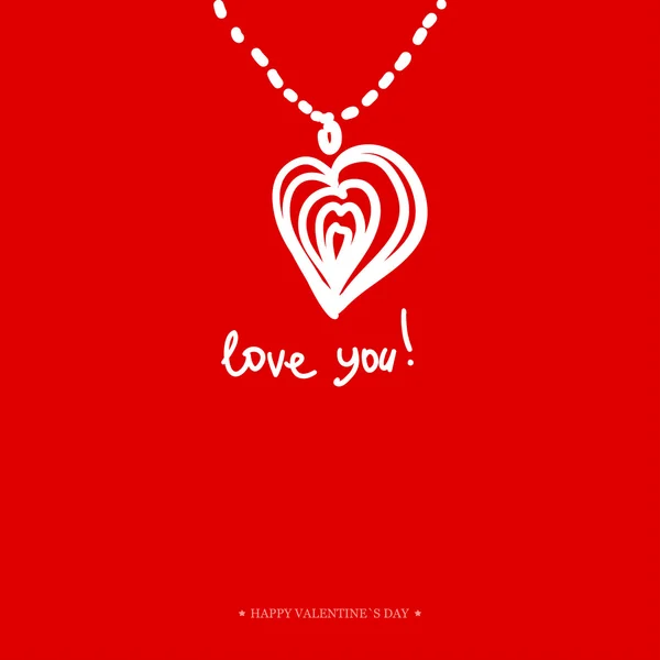 Valentines Day Greeting Card. — Stock Vector