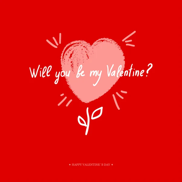 Valentýnské přání k pozdravu. — Stockový vektor