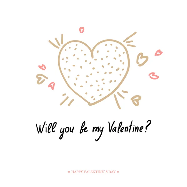 Tarjeta de felicitación día de San Valentín. — Vector de stock