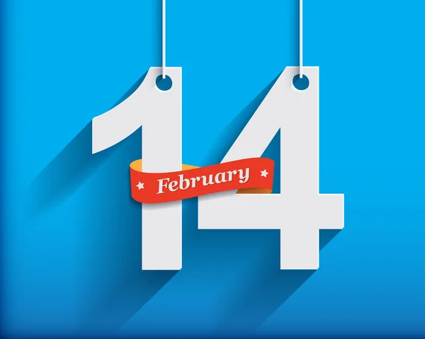 Ημέρα του ευτυχούς βαλεντίνου 14 Φεβρουαρίου — Διανυσματικό Αρχείο