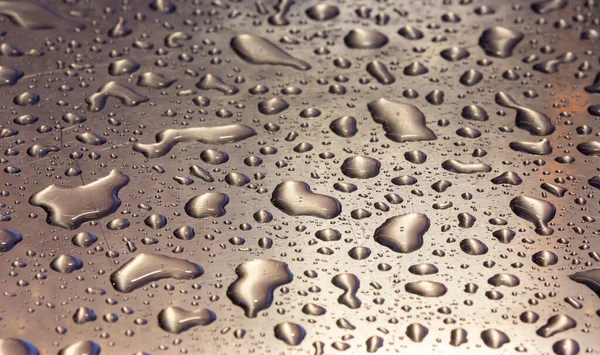 Zbliżenie Deszcz Krople Tekstury Tło — Zdjęcie stockowe