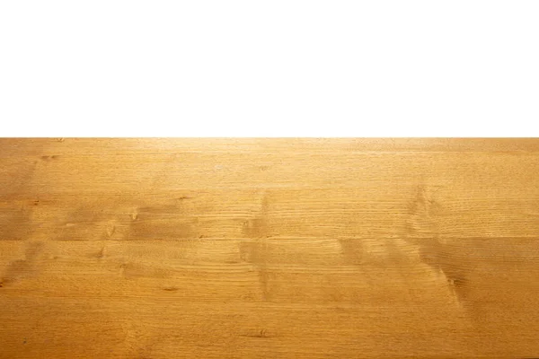 Mesa Madera Vista Superior Sobre Fondo Blanco Aislado — Foto de Stock