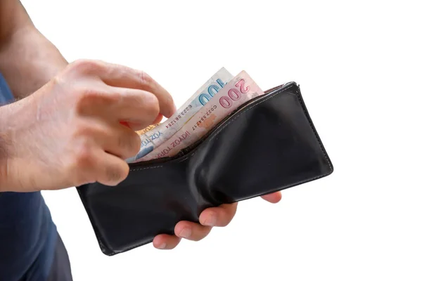 cartera hombre blanca