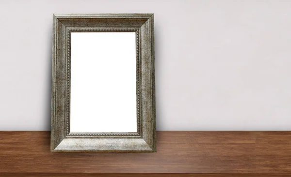 Vooraanzicht Frame Houten Tafel — Stockfoto