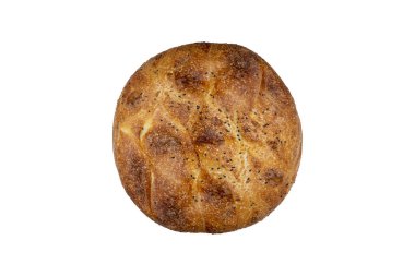 Tahta masada Ramazan yemeği. Geleneksel Ramazan ekmeği. Kapat.