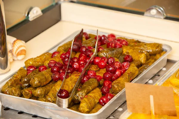 Auswahl Vorspeisen Snacks Auf Dem Teller — Stockfoto