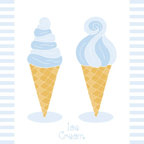 Cono de helado. Ilustración vectorial, e p s 8 . — Archivo Imágenes Vectoriales
