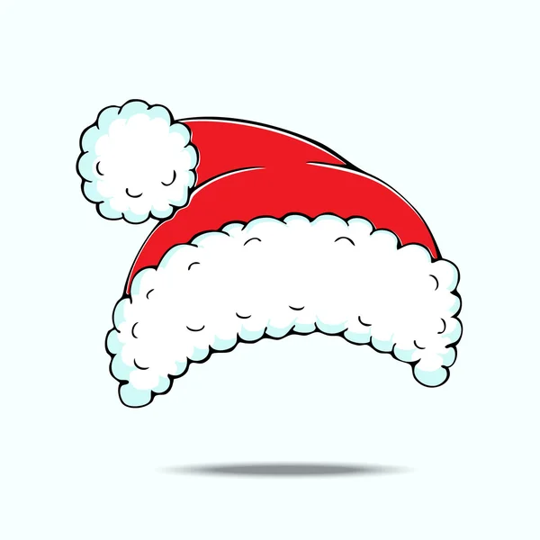 Cap of Santa Claus. Vector illustration. — Stock Vector