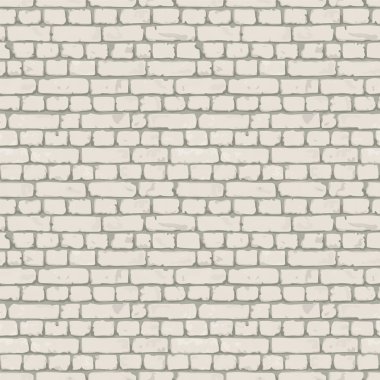 Beyaz-gri tuğla duvar. Sonsuz doku, web sayfası arka planı. Vektör seamless modeli.