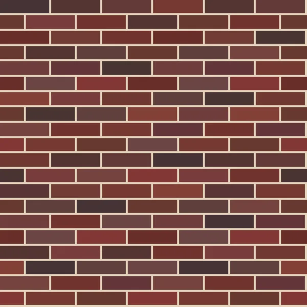 Reddish-brown smooth brick wall. Endless texture, web page background. Vector seamless pattern. — Stock Vector