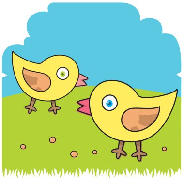 Funny farm. Cartoon hen, chicken. Vector illustration. e p s 1 0 clipart
